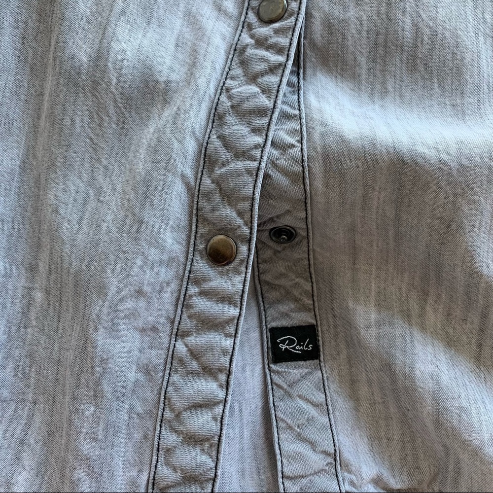 Rails Grey Gradient Button Down Top - image 3